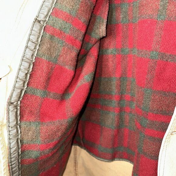 L.L. Bean Freeport Maine Vintage Blanket Lined Chore Coat Faded Bleached XL - Picture 4 of 6